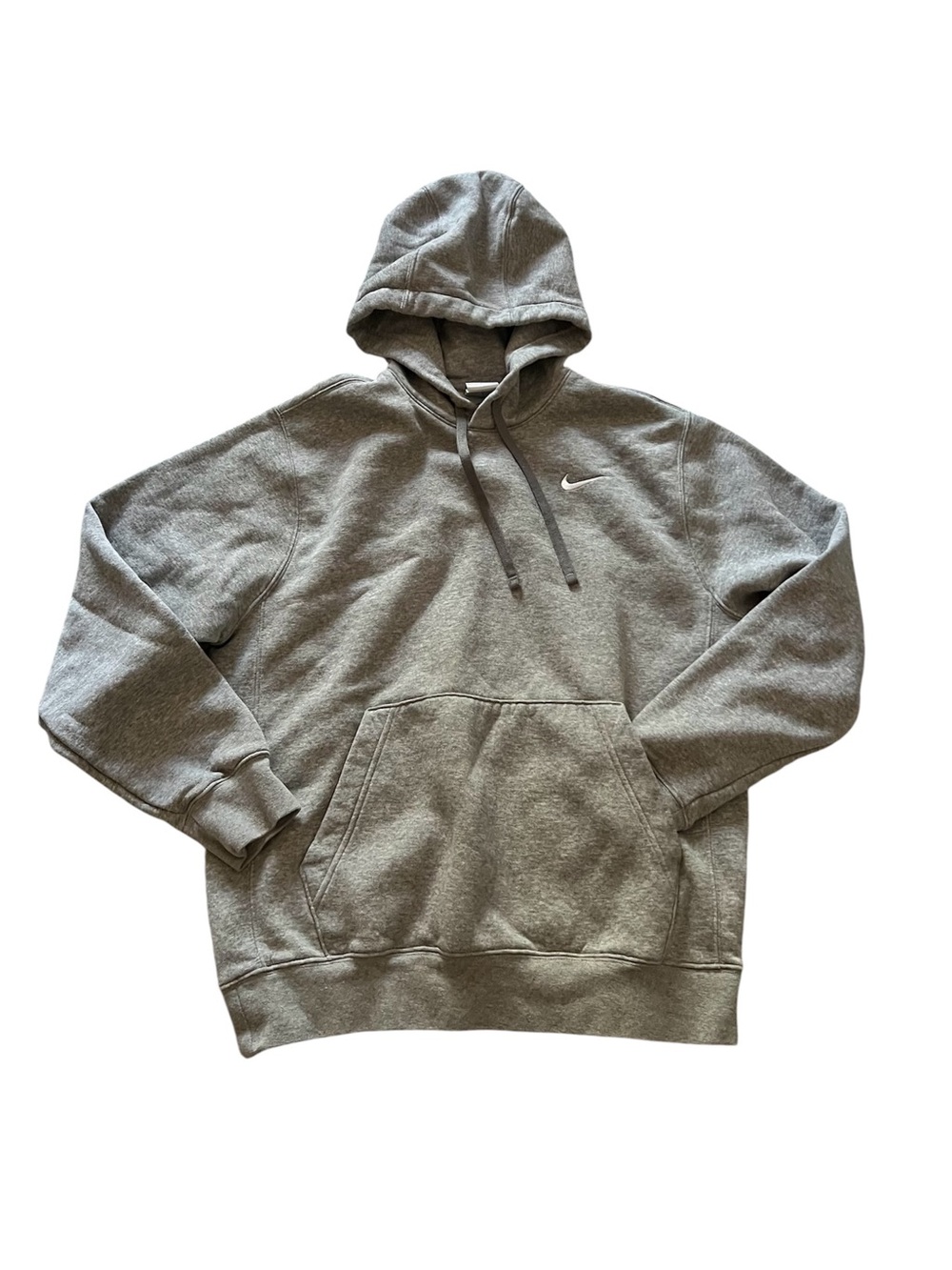 Nike Gray Pullover Hoodie with White Swoosh